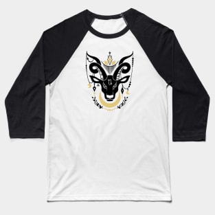 Black and Gold Zodiac Sign CAPRICORN Baseball T-Shirt